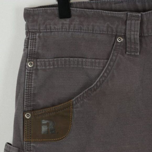 Wrangler Riggs Workwear Men's 44x32 Gray Ripstop Double Knee Carpenter Pants - Picture 6 of 10